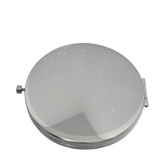 Silver Heavy Duty Metal Compact Double Sided Mirror Purse Travel Accessory New - Picture 5 of 5